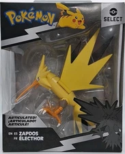 Pokemon Select Zapdos Articulated Figure & Stand Series 2 Jazwares Nintendo New