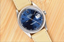 Rolex Datejust 36mm Stainless Steel Blue Dial 16030 1987 Service Papers