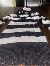 Copper Key Hooded Black And Grey Sweater/ Dress (4A)  Small Read Description