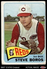 1965 Topps #102 Steve Boros Reds 1.5 - FAIR
