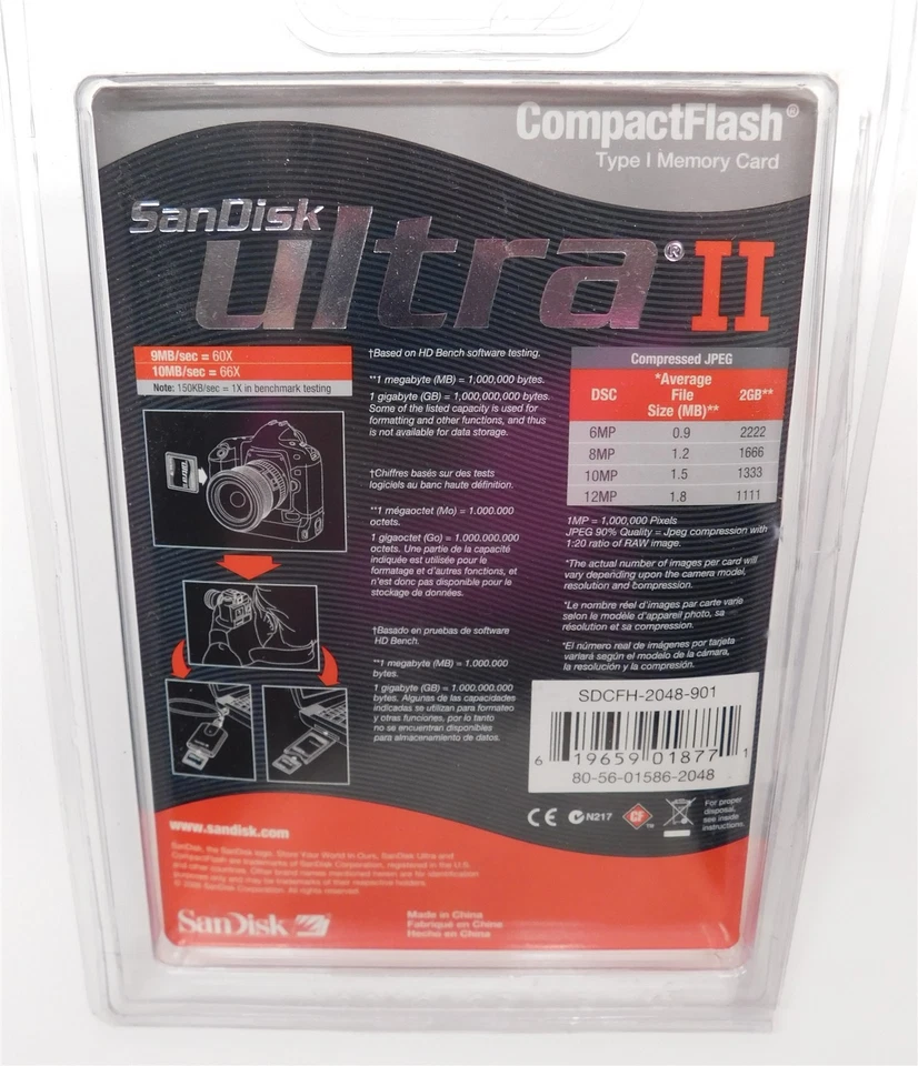 New SanDisk Ultra II 2.0 GB SDCFH-2048-901 CompactFlash Memory Card - Image 2 of 4