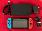 Nintendo Switch 1 32GB V2 Console System Bundle Neon JoyCons W/ OEM Dock & Cords