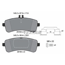 Satz Bremsbel&auml;ge Bremskl&ouml;tze hinten f&uuml;r Mercedes AMG GT X290 C-Klasse | 43312