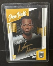 Najee Harris 2021 Panini Donruss Elite Pen Pals Gold Ink Autograph Rookie Auto