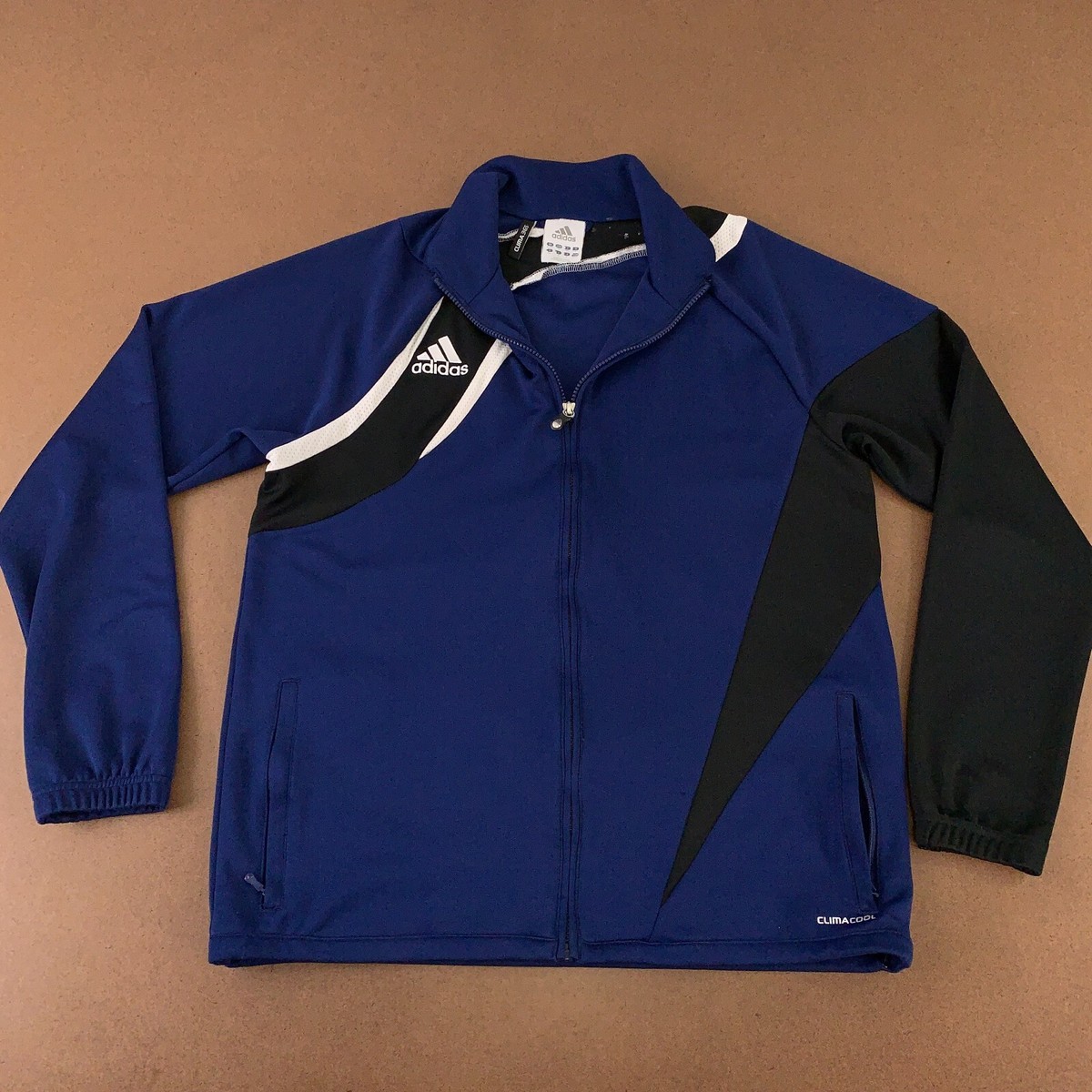 Adidas Clima Cool 365 Men's Size Medium Navy Blue Full Zip Jacket