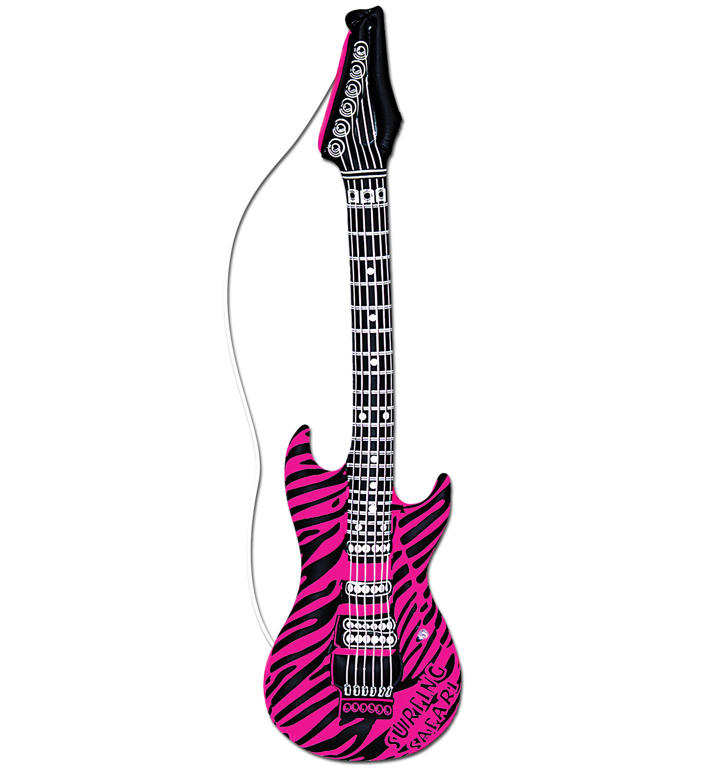 pink inflatable guitar