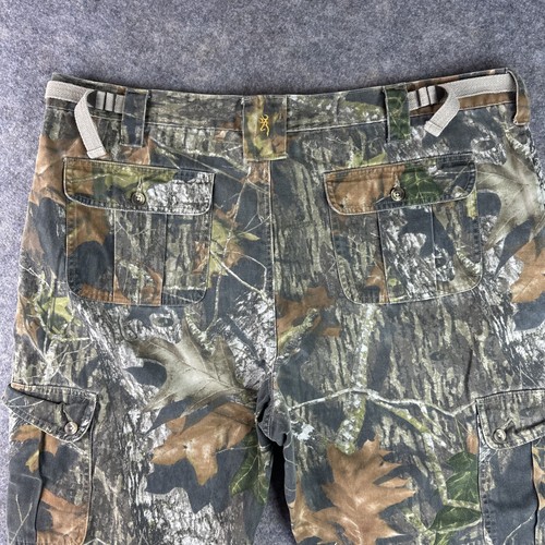 Browning Mossy Oak Break Up Camo Pants Cargo Men’s Size 2XL Belted EUC - Picture 14 of 19