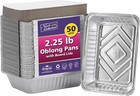 50ct 8.5x6" Alum Pans w/Lids - Freezer Safe, Catering, Baking