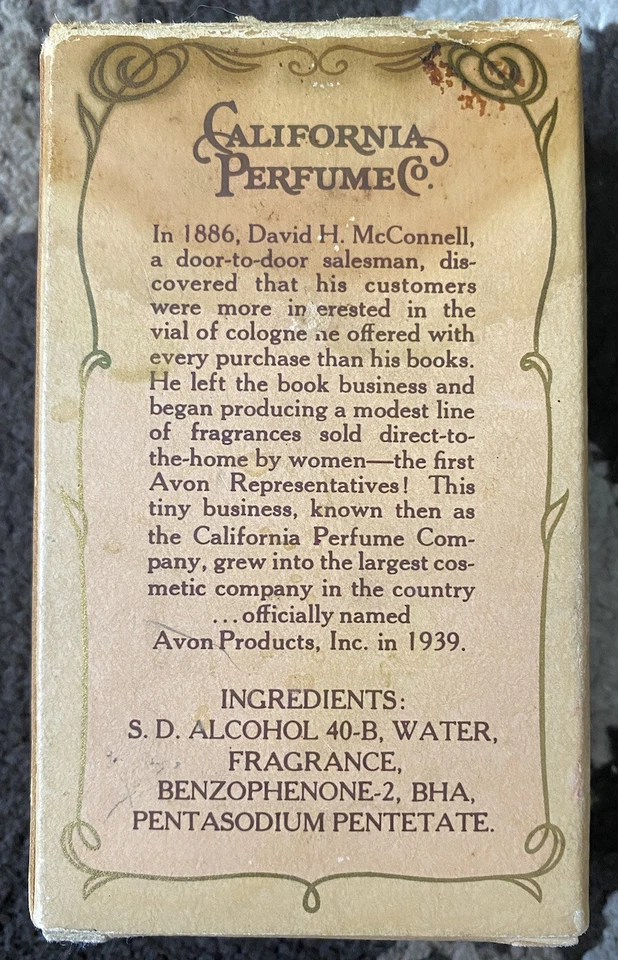 De colección Avon años 70 California Perfume Co. Recuerdo de aniversario dulce honestidad nuevo en caja Foto 3 de 4