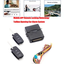 Car Alarm System Remote Mobile APP Controls Lock/Unlock Security Locking Kit US