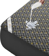 Protector De Colch n Impermeable, Tama o Queen, S bana Ajustable 6"-18" NEW US.