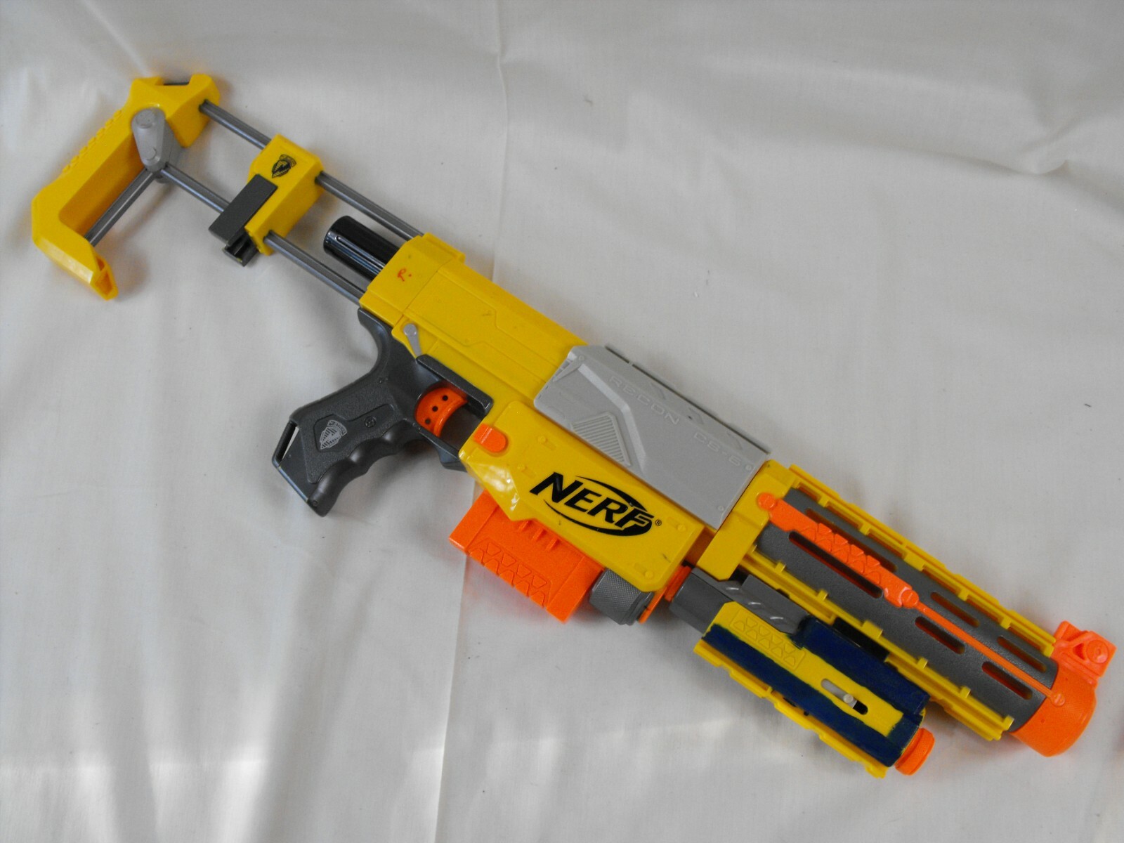 Nerf Blaster N-Force Longshot CS-6 Recon CS-6 Hasbro Yellow 18 Dart Clip 