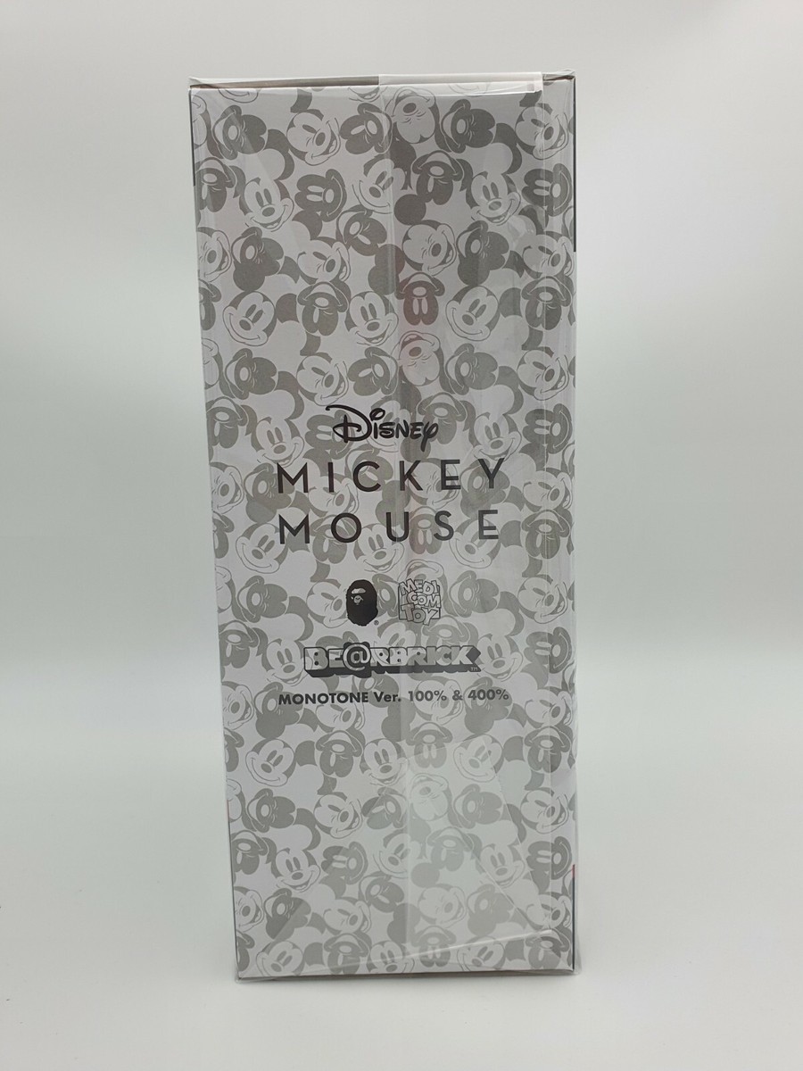 MEDICOM TOY BE@RBRICK BAPE(R) MICKEY MOUSE MONOTONE Ver. 100 MEDICOM TOY BE@RBRICK BAPE(R) MICKEY MOUSE MONOTONE Ver. 100