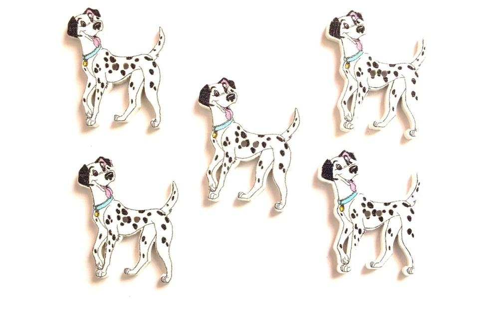 LOT 5 BOUTONS BOIS : chien 22*16mm (32) - Photo 1/1