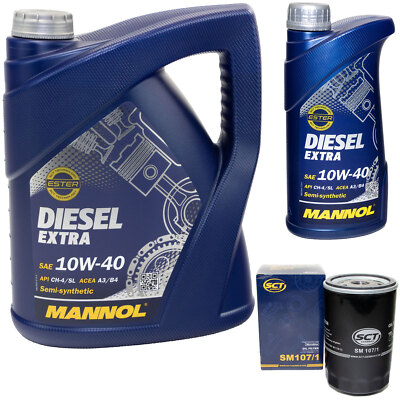 MANNOL Diesel EXTRA 10W40 API CH-4/SL 6 Liter + Ölfilter SM107/1 für Chrysler