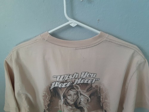 Vntg T shirt Corona Extra Beer Bar Man Cave size M "Wish you were here!" - Picture 10 of 12