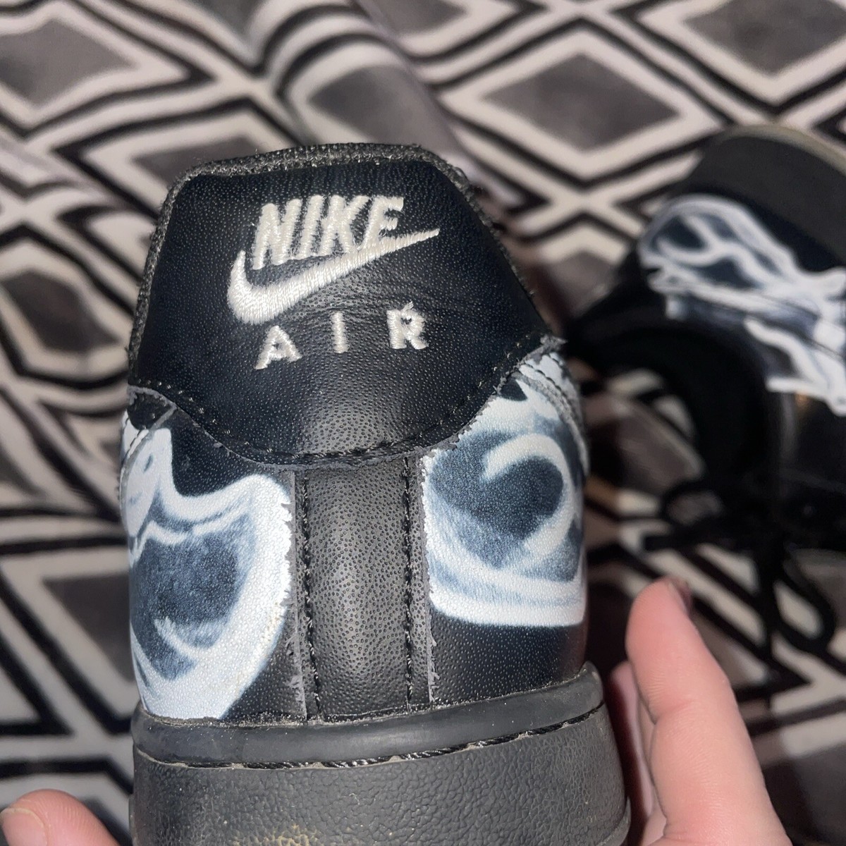 NWT Nike Air Force 107 QS Skeleton X-Ray Black Halloween 2019 Mens 10.5AUTHENTIC 883412740944| eBay