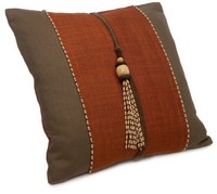 Natori Block Print 16-inch Square Straw Pillow, New, Free Shipping on sale Natori Block Print 16-inch Square Straw Pillow, New, Free Shipping on sale