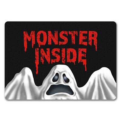 Monster Inside Halloween Fußmatte in 35x50 cm ohne Rand mit gruseligem Geist