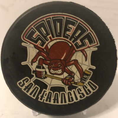 San Francisco Spiders -IHL logo, Puck World - Off, General, Lindsay, Canada puck