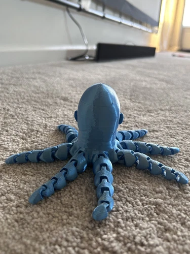 Rocktopus High Quality 3D printed Blue/Silver 7x7 (Dwayne The Rock Johnson)