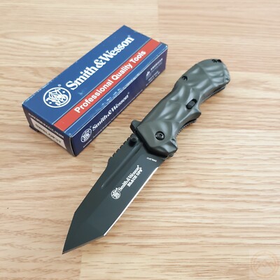Smith & Wesson Ops Assisted Folding Knife 3.5'' 4034 Steel Blade Aluminum Handle
