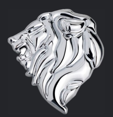 Qualität Löwe 3D Kopf Metall Chrom Abzeichen Kreative Tiere Auto Aufkleber - Links