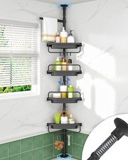 Bathroom Rustproof Shower Basin Corner,Bathtub Organizer for Shampoo Accessories