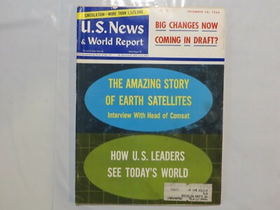 U.S. News World Report 1966 December Earth Satellites Draft Comsat AV