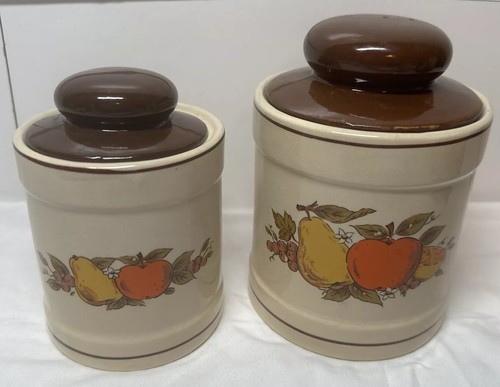 Vintage flower coffee tea ceramic canister set Of Two - Picture 4 of 9