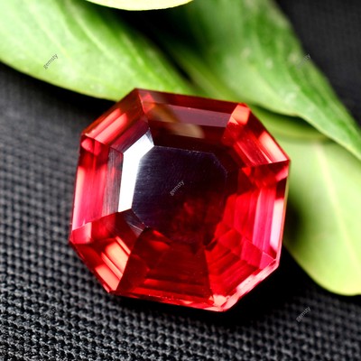 Authentic Loose Gemstone CERTIFIED 9.20 Ct Natural Brilliant Red Ruby Square Cut