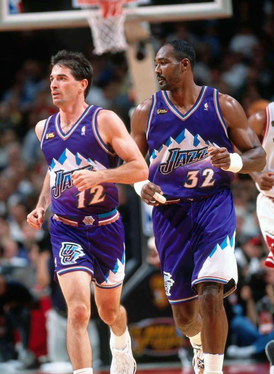SKOOTS NBA Jazz Malone 32 リストバンド 1998-02 Utah Jazz Malone #32 Champion Jersey (Alternate) Y