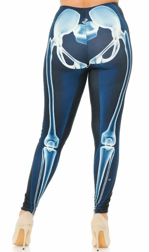 Creamy Soft Radioactive Skeleton Bones Leggings