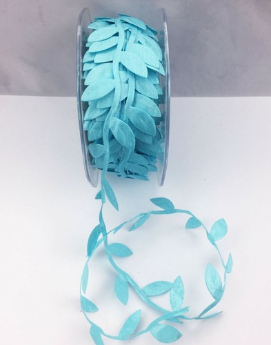 20m Roll Quality Satin Leaf Garland/Ribbon /Trim  25mm Width 16 Great Colours - Picture 13 of 20