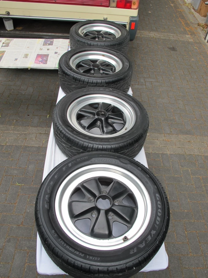 Porsche 911 SC Carrera 3.0 3.2 Satz Orig. Fuchsfelgen vorne 6Jx16 hinten 7Jx16 - Bild 2 von 4