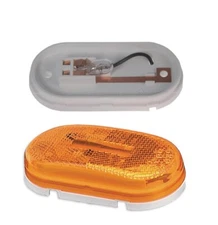 Grote 46713 Yellow Single-Bulb Oval Clearance Marker Light (Built-in Reflector)