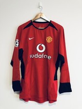 Manchester United UCL Jersey 2002-04 Home Men’s Shirt L/S No.7 C. Ronaldo XL