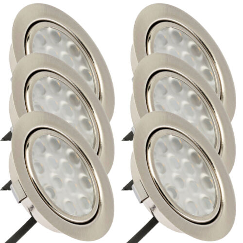 3W Flache LED Möbel-Einbauspots, 200lm, Edelstahl, (3200K) Warmweiß, Trafo dabei - Bild 18 von 22