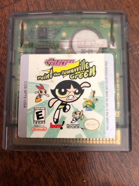 Powerpuff Girls Paint The Townsville Green Nintendo Game Boy Color 2000 For Sale Online Ebay