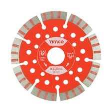 Image of Timco Trade Diamond Blade Fast Cutting Edge Concrete Segmented 115-300 x 20-22.2
