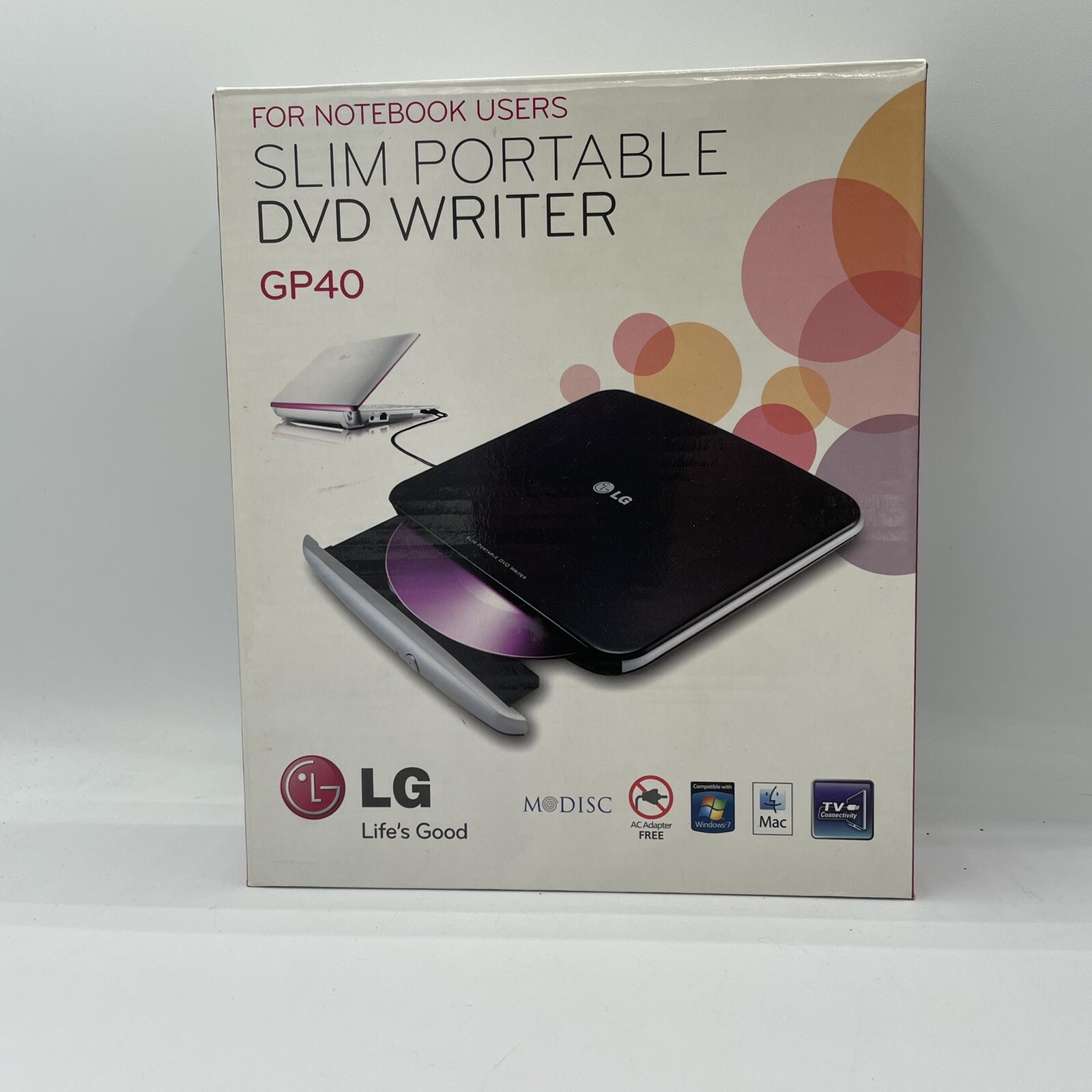 GENUINE LG Slim Portable DVD Writer GP40 PC/Mac [GP40NB40]. eBay