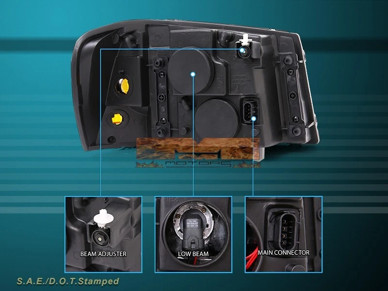 Juego de faros de repuesto negros GMC ENVOY OE 2002-2009 Foto 2 de 3