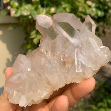 339g  Natural white crystal cluster point mineral specimen Chakras Healing