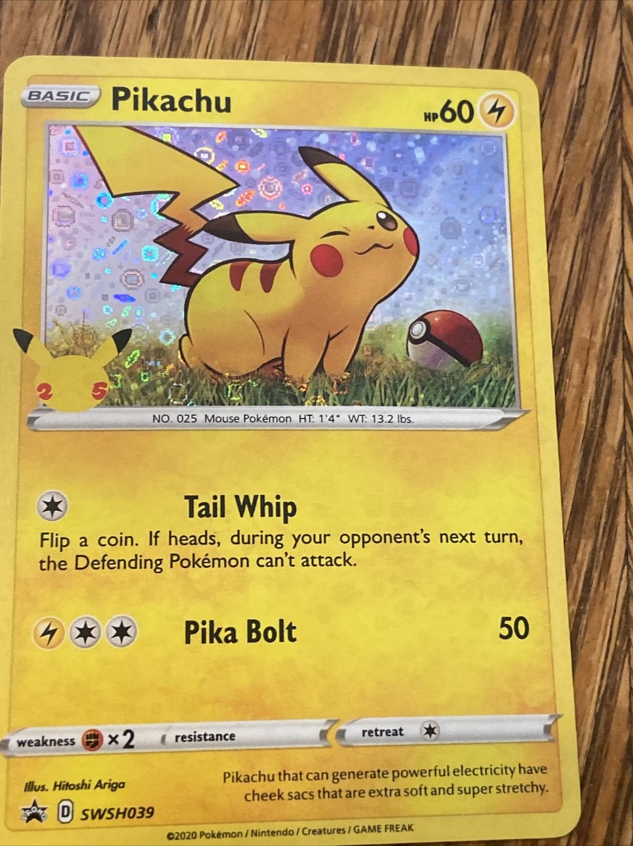 MINT 2020 pikachu Tail Whip Pokmon Card/