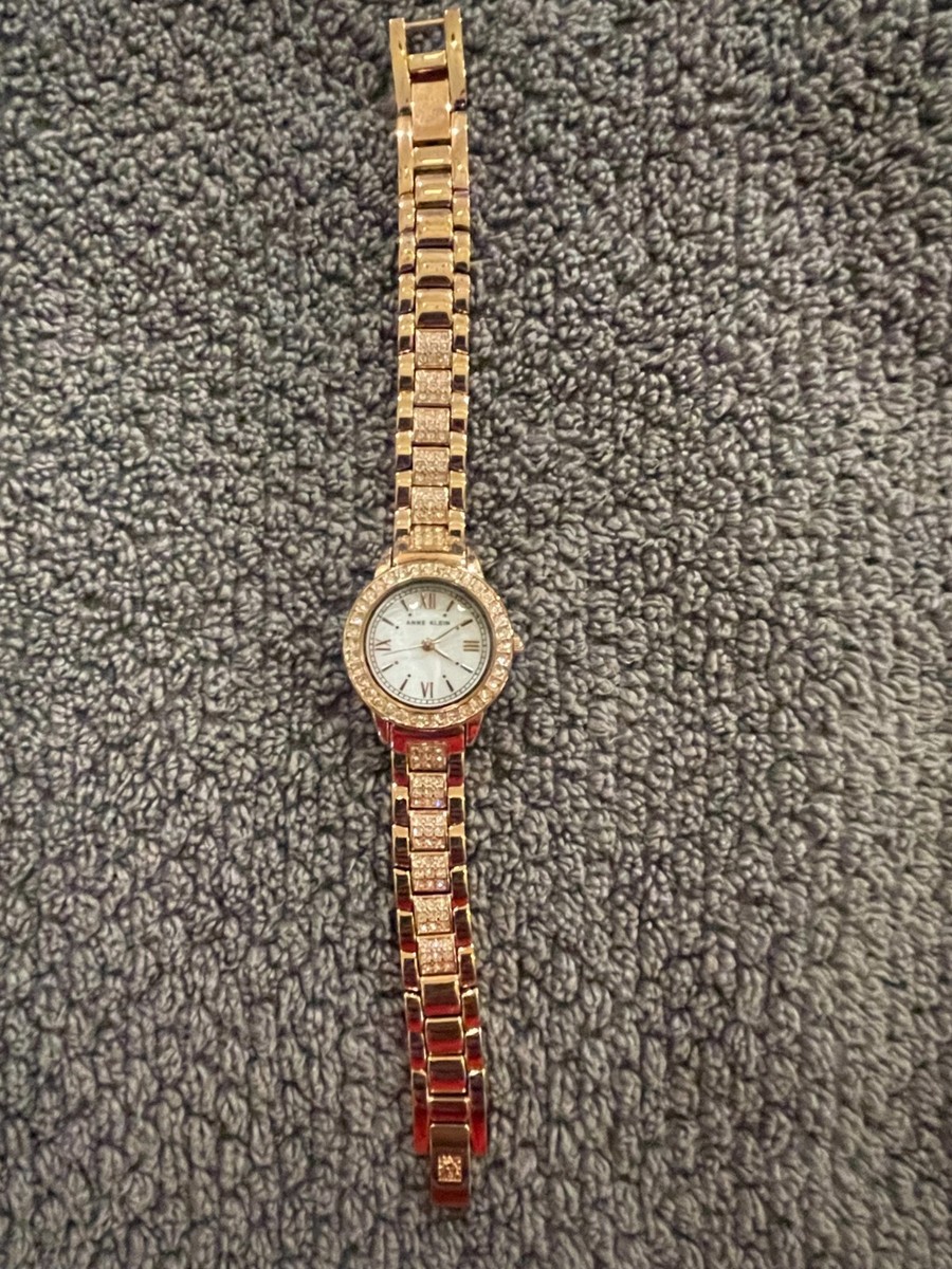 Anne Klein Swarovski Crystal Accented Rose Gold Tone  display picture 1
