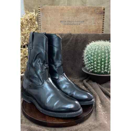 Laredo Men - Size 9.5EW - Black Roper Cowboy Boots