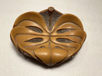 Vintage Hawaiian Coco Joe's Monstera Trinket Dish Holder Hapa Wood Souvenir  5 | eBay