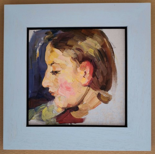 Kliefert-Gießen, Mathilde(1887Pries/Kiel–1978Stralsund) "Nachdenkliche Frau.."Öl - Bild 2 von 10