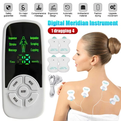 Tens Machine Electrical Massager Pulse Muscle Stimulator Back Pain Therapy UK