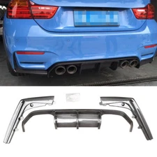 Rear Bumper Diffuser Lip For BMW F80 M3 F82 F83 M4 15-20 PSM Carbon Fiber Style